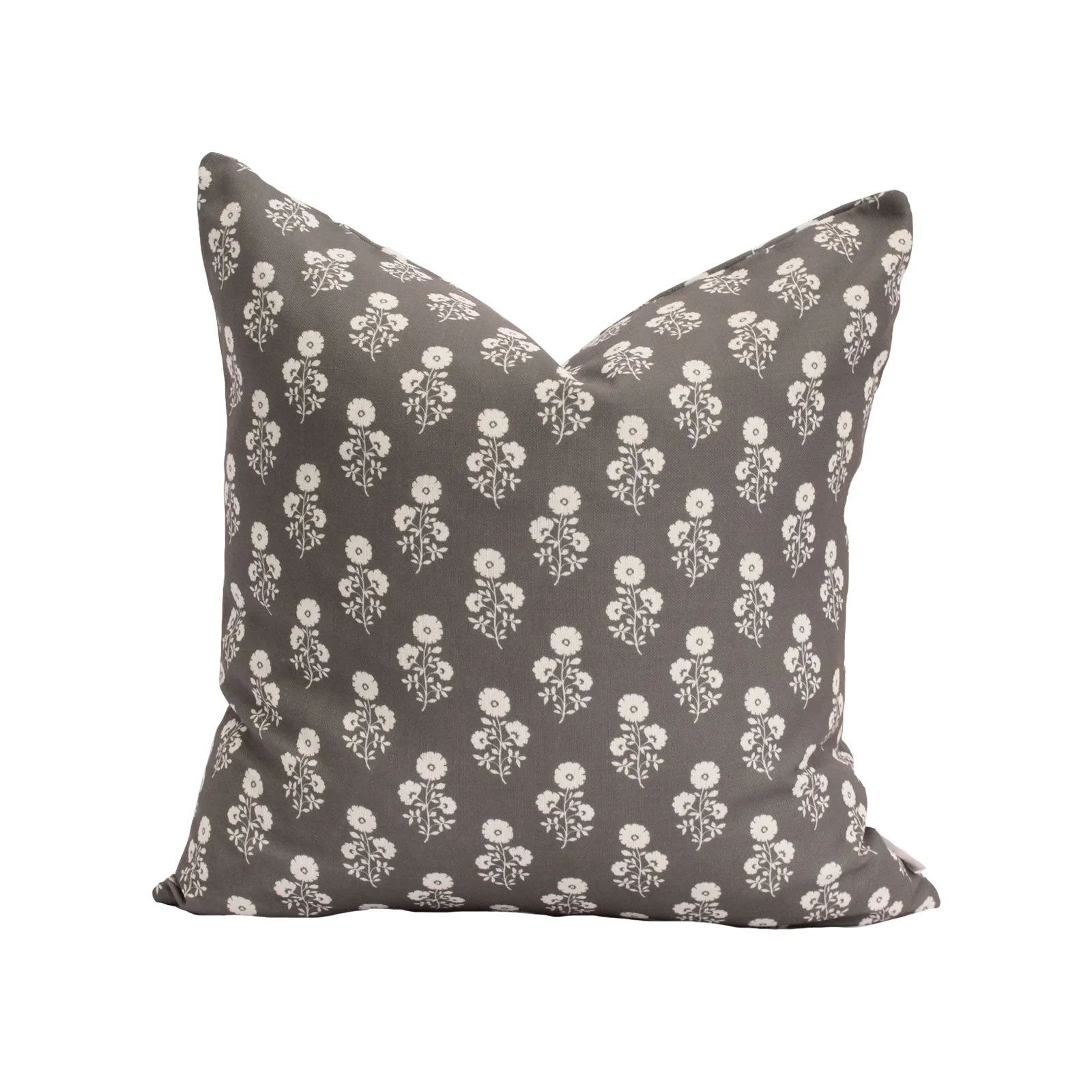 Julia Floral Pillow in Charcoal | Brooke and Lou