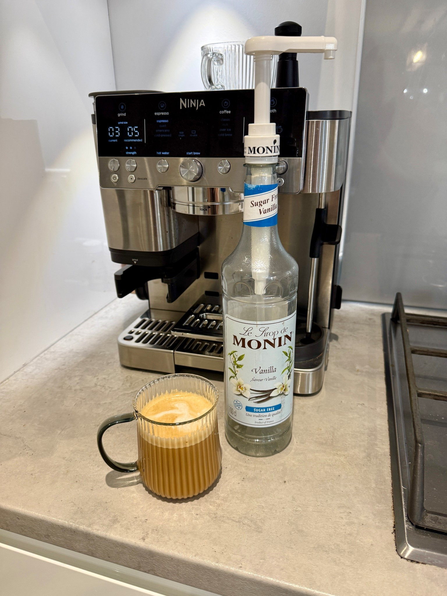 My favourite way to start the day! Sometimes I’ll mix it up and do caramel instead of vanilla 
#vanillalatte #coffee #ninjacoffeemachine #coffeesyrup #caramellatte

#LTKuk #LTKhome