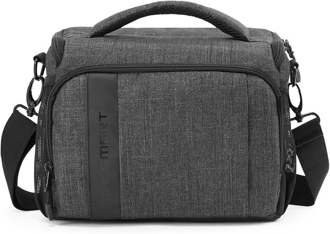 BAGSMART Camera Bag Padded Shoulder Bag Camera Case with Rain Cover for SLR DSLR, Lenses, Cables,... | Amazon (US)