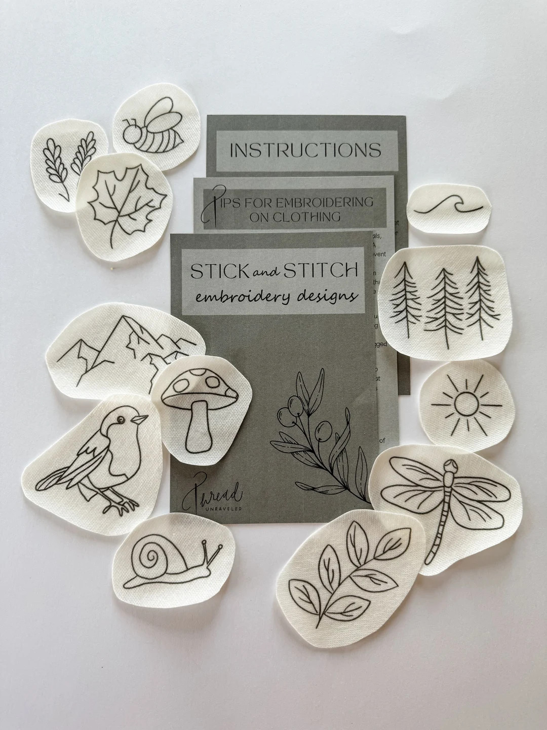 Nature Theme Stick and Stitch Embroidery Designs for Boys and Girls Embroidered Clothing Thread U... | Etsy (US)