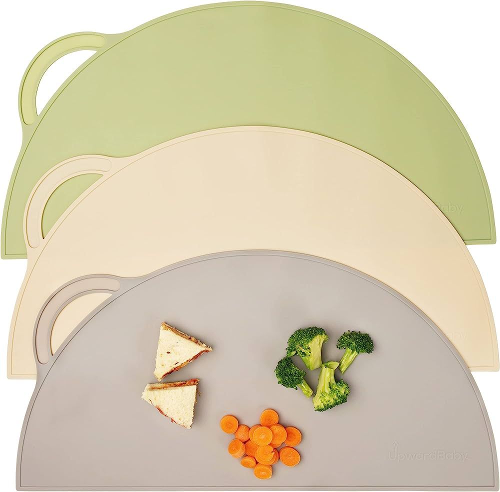 UpwardBaby Silicone Placemats for Toddlers - Suction Baby Placemat for Restaurants & Home - Set o... | Amazon (US)