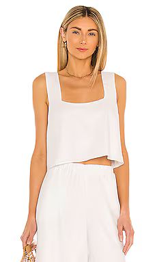 Show Me Your Mumu Tara Crop Top in White Linen from Revolve.com | Revolve Clothing (Global)