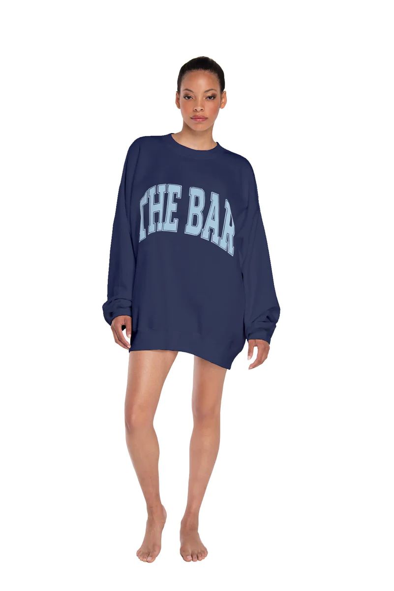 VARSITY SWEATSHIRT NAVY/BABY BLUE | The Bar