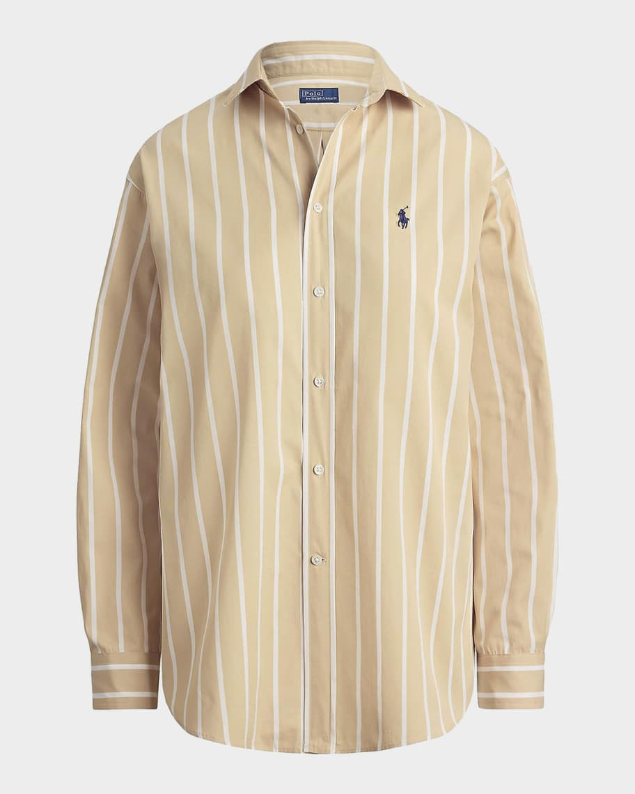 Polo Ralph Lauren Striped Cotton Button-Down Shirt | Neiman Marcus