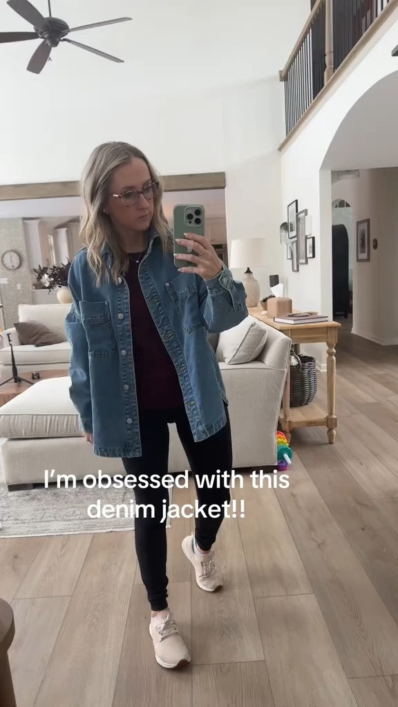 I found the cutest Paola Riboni Denim Jacket on Tik Tok Shop! Make sure to go to my Tik Tok to get the exact link, I found a few super similar ones for you to shop here! 

I love the curved hem detail and where it cuts in on the sides! It's the perfect thickness, and has a really cute oversized fit. I'm wearing my usual size Small. 

Denim Jacket | Casual Outfit Inspo | Denim Shacket 

Come Stay Awhile, Amanda Vernaci 

 