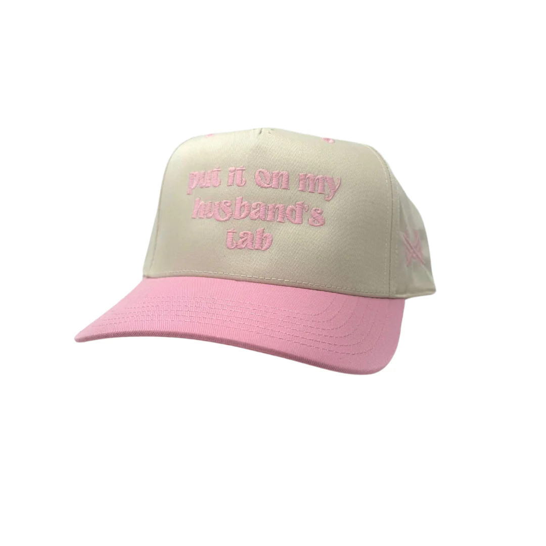 CS Put it on my Husband's Tab Pink/Natural Otto | The Mad Hatter Company
