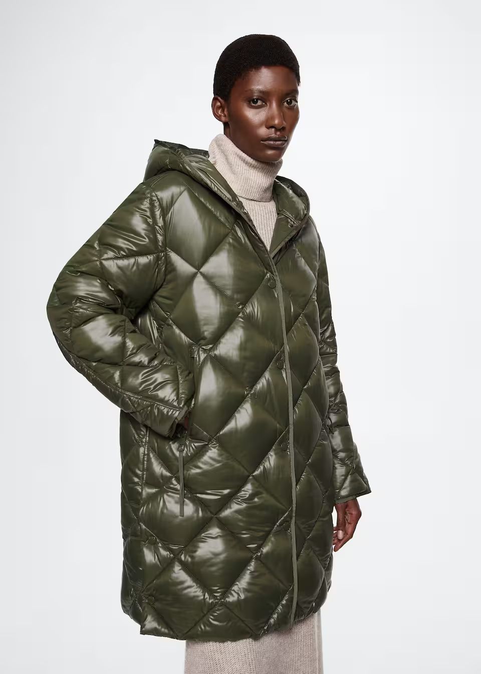 Hood quilted coat -  Women | Mango USA | MANGO (US)