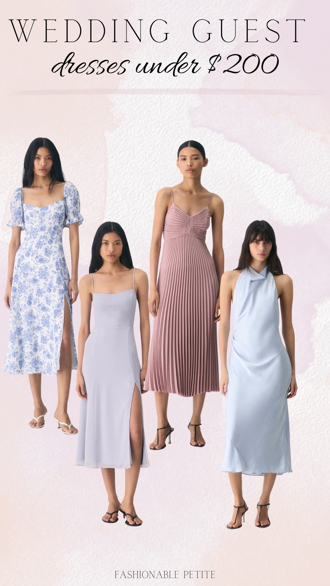 Lightweight and summery wedding guest dresses! Pretty pastels and I love the fitted strappy dress in a lilac color. 

Wedding guest dress, wedding outfit, summer wedding 

#LTKWedding