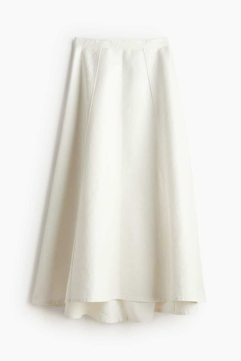 A-line Denim Skirt - White - Ladies | H&M US | H&M (US + CA)