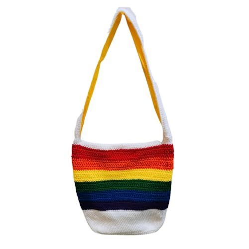 Crossbody Crochet Bag Purse, large crossbody crochet bag with metal snaps, crochet summer bag (Pr... | Amazon (US)