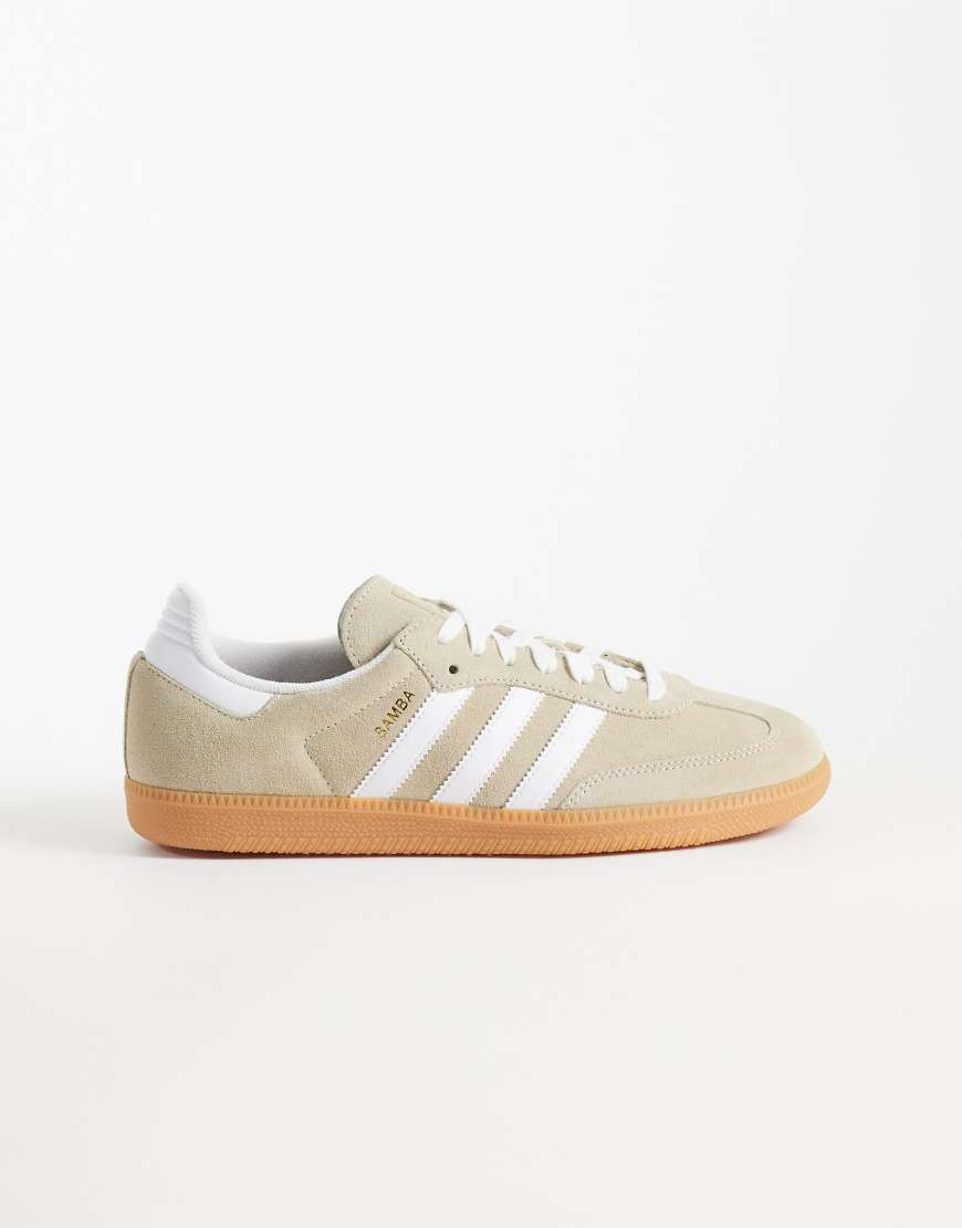 adidas Originals Samba OG sneakers in beige and white-Neutral | ASOS (Global)