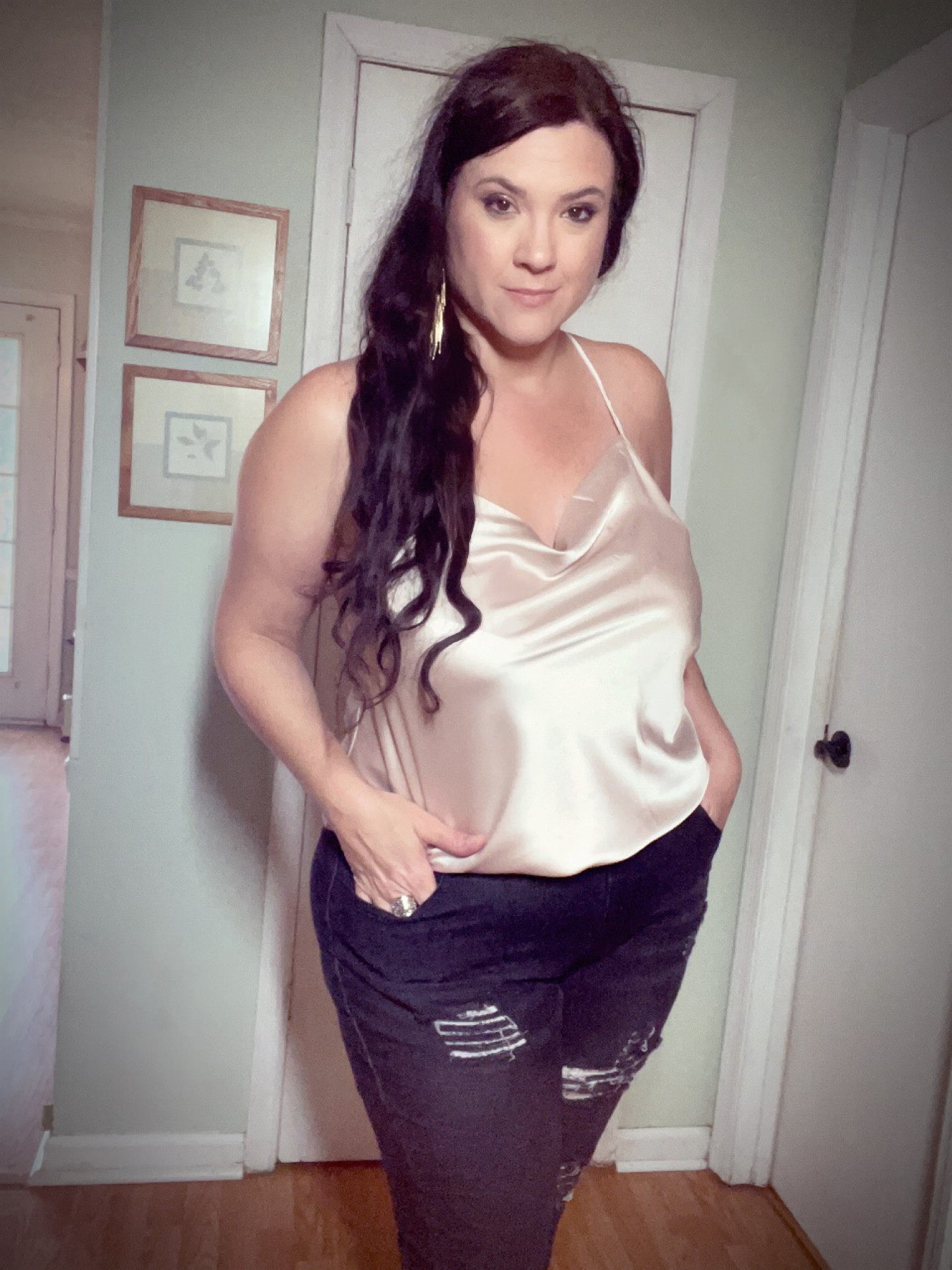 Satin cowl neck blouse in champagne from Zeagoo. Use beauty30 for 30% off. 

#LTKFind #LTKcurves #LTKstyletip