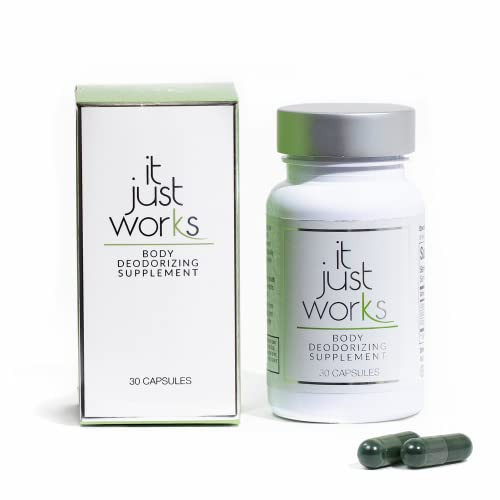 It Just Works Whole Body Natural Deodorizing Supplement for Full Freshness - Vegan & Organic Internal Deodorant for Underarms, Intimate Areas, and Private Parts, 30 Capsules | Amazon (US)