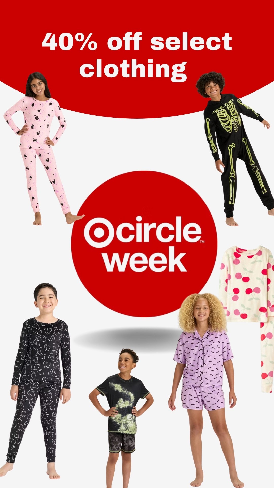 Today only, 40% off kids pajamas. 

Target Circle Week 

#LTKSaleAlert #LTKKids #LTKHalloween