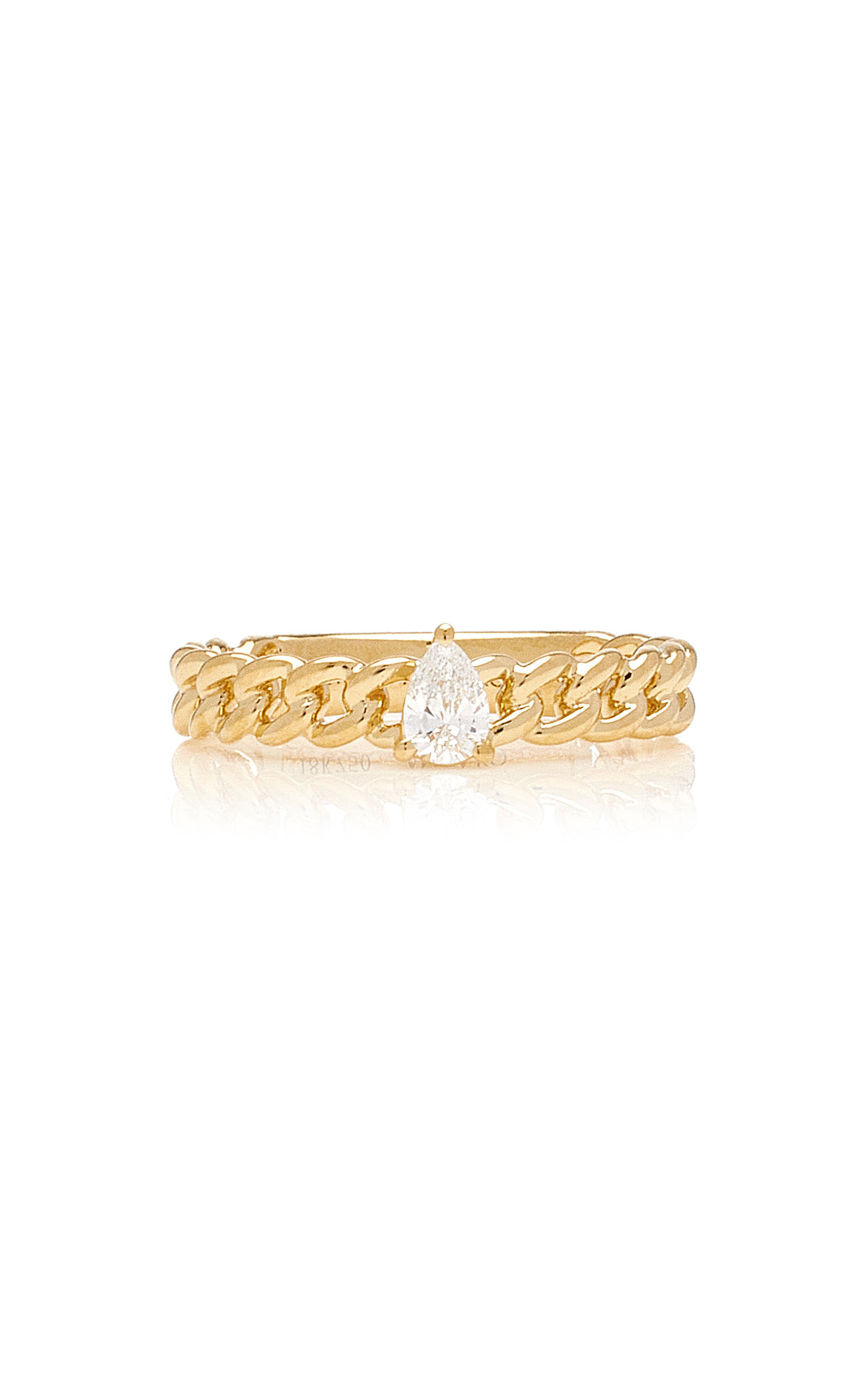 Anita Ko - 18K Yellow Gold Diamond Chain Link Ring - Gold - US 7 - Moda Operandi - Gifts For Her | Moda Operandi (Global)
