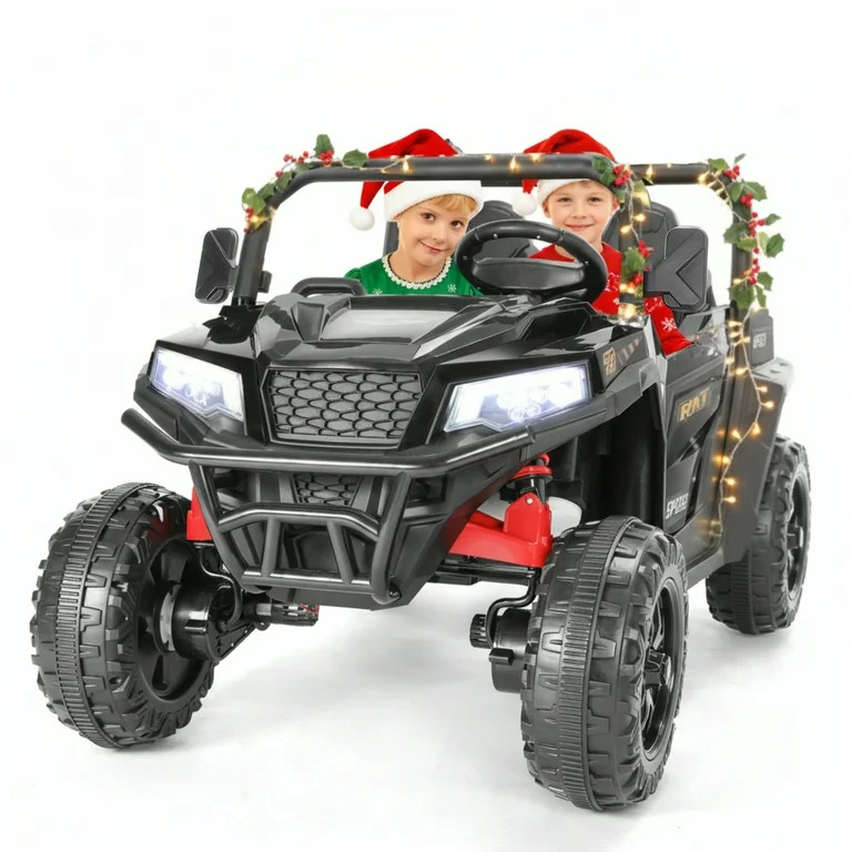 FUNTOK 24V 2 Seater Electric Ride on Toys for Big Kids w/ 20 " Large Seat, 4 x 200W Motors, 2WD/4... | Walmart (US)