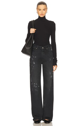 Essential Long Sleeve Turtleneck in Black | Revolve Clothing (Global)