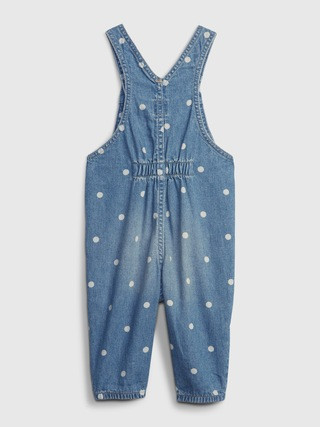Baby 100% Organic Cotton Denim Overalls with Washwell | Gap (US)