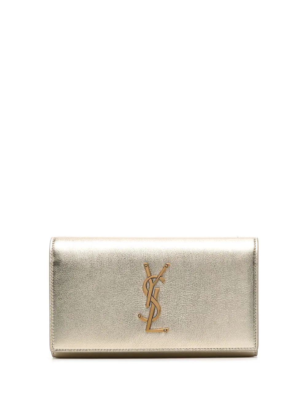 logo-plaque leather purse | Farfetch Global