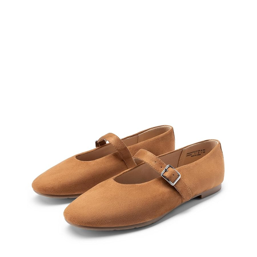 DREAM PAIRS Women's Ballet Mary Jane Flats Dress Round Toe Comfortable Casual Slip On Buckle Stra... | Amazon (US)
