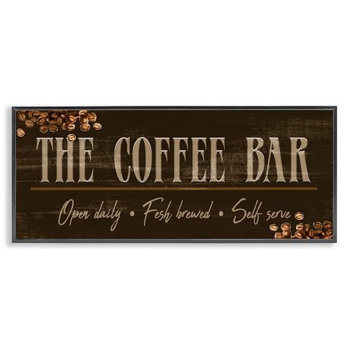 Rustic Coffee Bar Sign Plaid, 10 x 24 Inch Framed Giclée Print | Amazon (US)