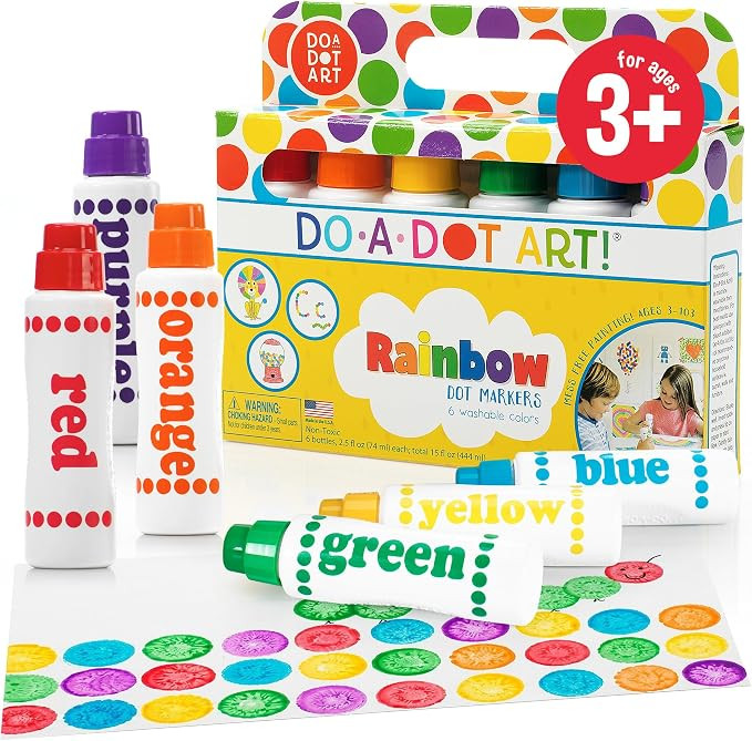 Do A Dot Art! Markers 6-Pack Rainbow Washable Paint Markers | Amazon (US)