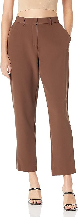 Amazon.com: The Drop Women's Abby Flat Front Pant, Coffee Bean, M : Clothing, Shoes & Jewelry | Amazon (US)