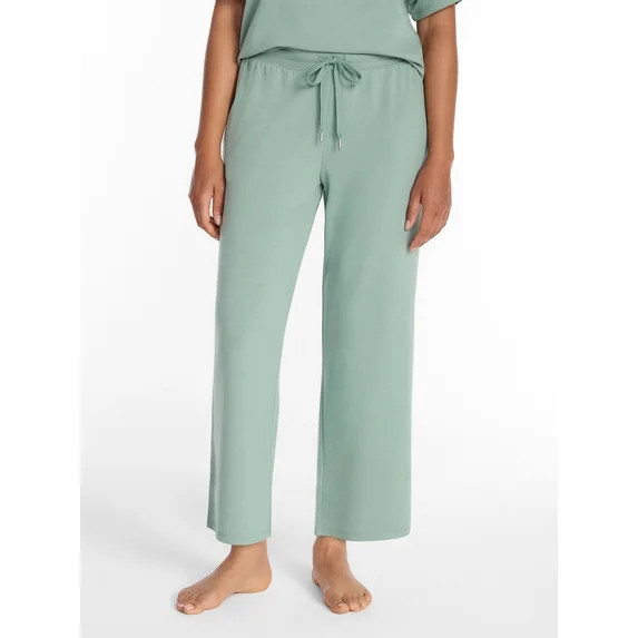 Joyspun Women's French Terry Knit Sleep Capri Pants, 25” Inseam, Sizes XS-3X | Walmart (US)
