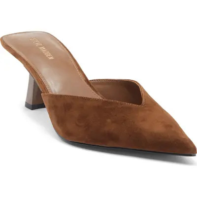Steve Madden Mod Pointed Toe Mule Pump in Silver Foil at Nordstrom, Size 7.5 | Nordstrom