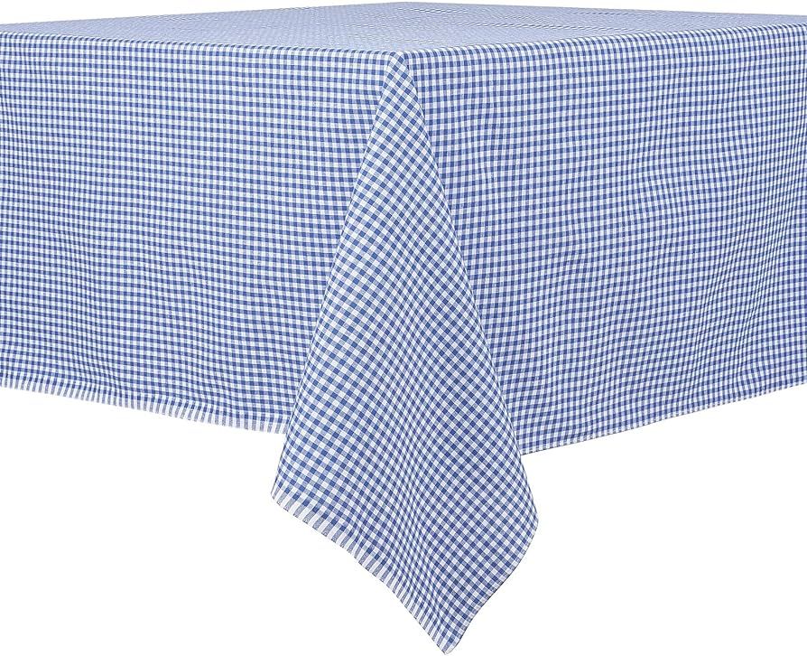 DESTALYA Checkered Tablecloth 64 x 66 Inch Picnic Blanket, 100% Cotton Gingham Buffalo Check Plai... | Amazon (US)