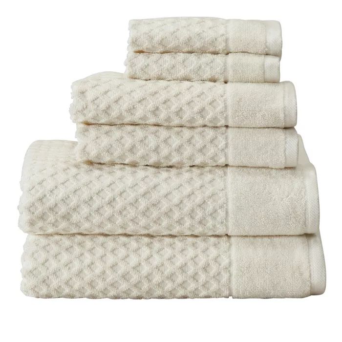 Great Bay Home 100% Cotton Textured Bath Towel Sets | Target