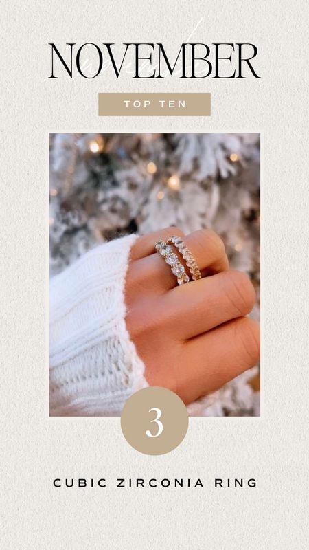 Cella Jane blog November top ten best sellers. Cubic zirconia eternity ring. So sparkly and would make a great gift! Comes in different shapes as well  

#LTKstyletip #LTKHoliday #LTKGiftGuide