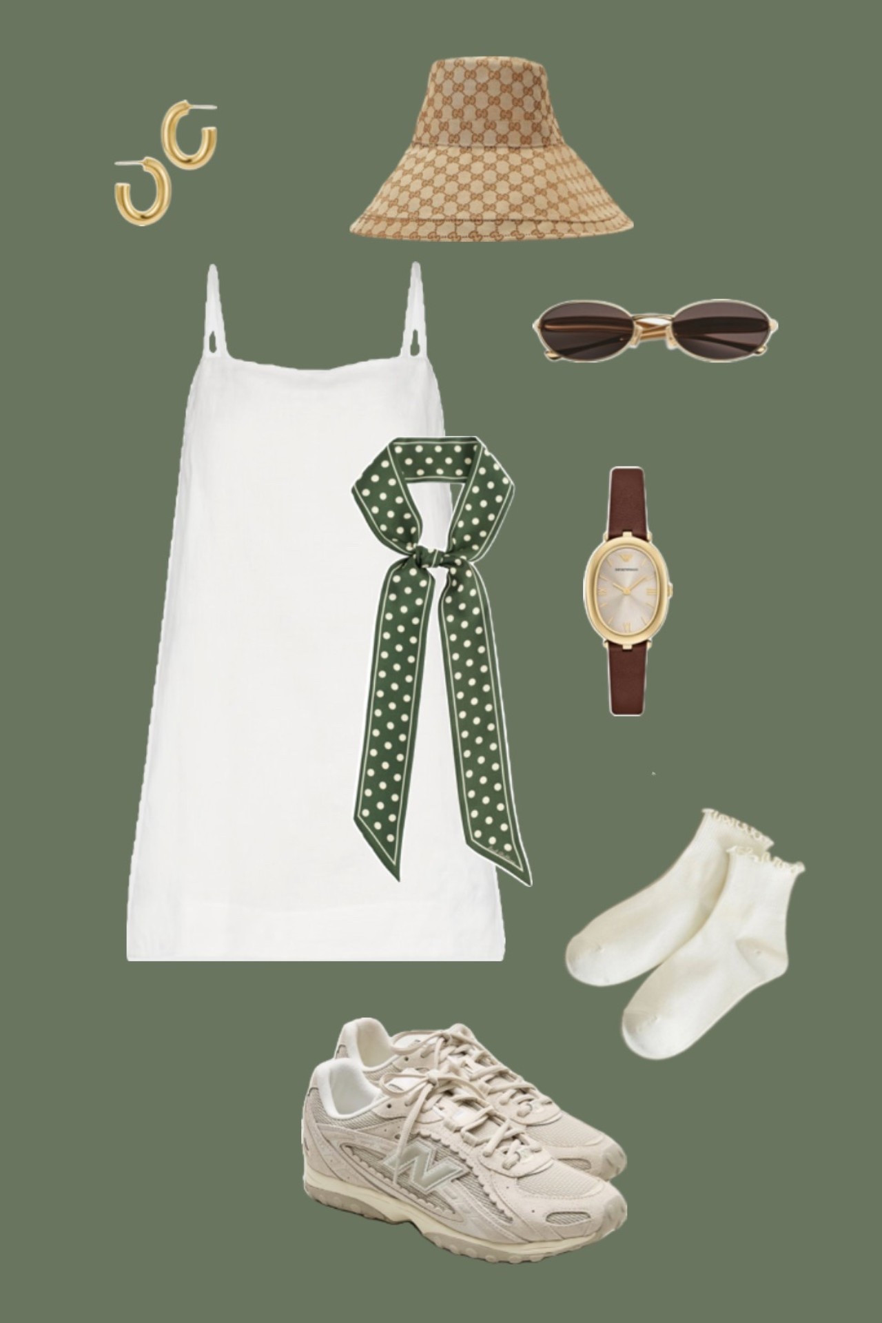Soft neutral summer look with sporty chic vibes 🤍 perfect outfit for the Masters ⛳️

white mini dress outfit, casual summer outfit, neutral outfit inspo, sporty chic outfit, new balance outfit, white sneakers outfit, clean girl outfit, effortless outfit ideas, polka dot scarf outfit, green scarf outfit, coastal casual outfit, everyday outfit inspo, summer outfit ideas, minimal chic outfit, elevated basics outfit, tenniscore outfit, athleisure outfit, chic casual style, masters outfit, golf tournament outfit, masters outfit ideas, golf spectator outfit

#LTKTravel #LTKootd #LTKActive