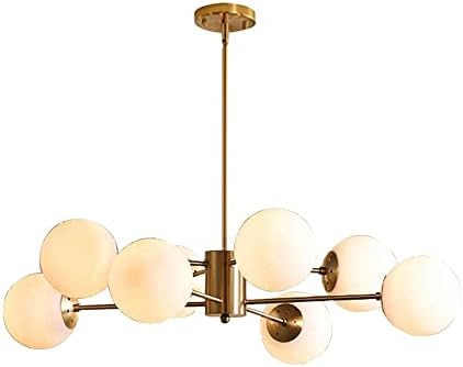 KCO Lighting Sputnik Chandelier Light Globe Shade Frosted Glass Ceiling Pendant Light Modern Brass K | Amazon (US)