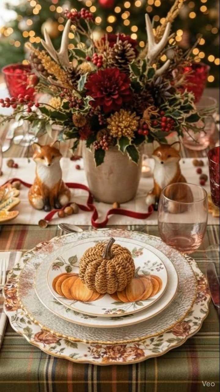 This Thanksgiving, I'm mixing patterns, textures, and colors that feel collected rather than matchy-matchy. The plaid runner, floral plates, woven pumpkin touches, and jewel-toned glassware all work together because each piece has its own personality. That's what makes a table feel special—and what makes these pieces work hard for you all year long. Use the floral plates for spring brunches, the plaid for cozy winter dinners, those gorgeous red goblets for the holidays. When you invest in pieces you truly love, they earn their keep season after season. Shop my Thanksgiving table favorites through my LTK! 🍂
#LTKhome #thanksgivingtable #tablescape #tablesetting #homefinds 

 #LTKHoliday #LTKSeasonal #LTKHome