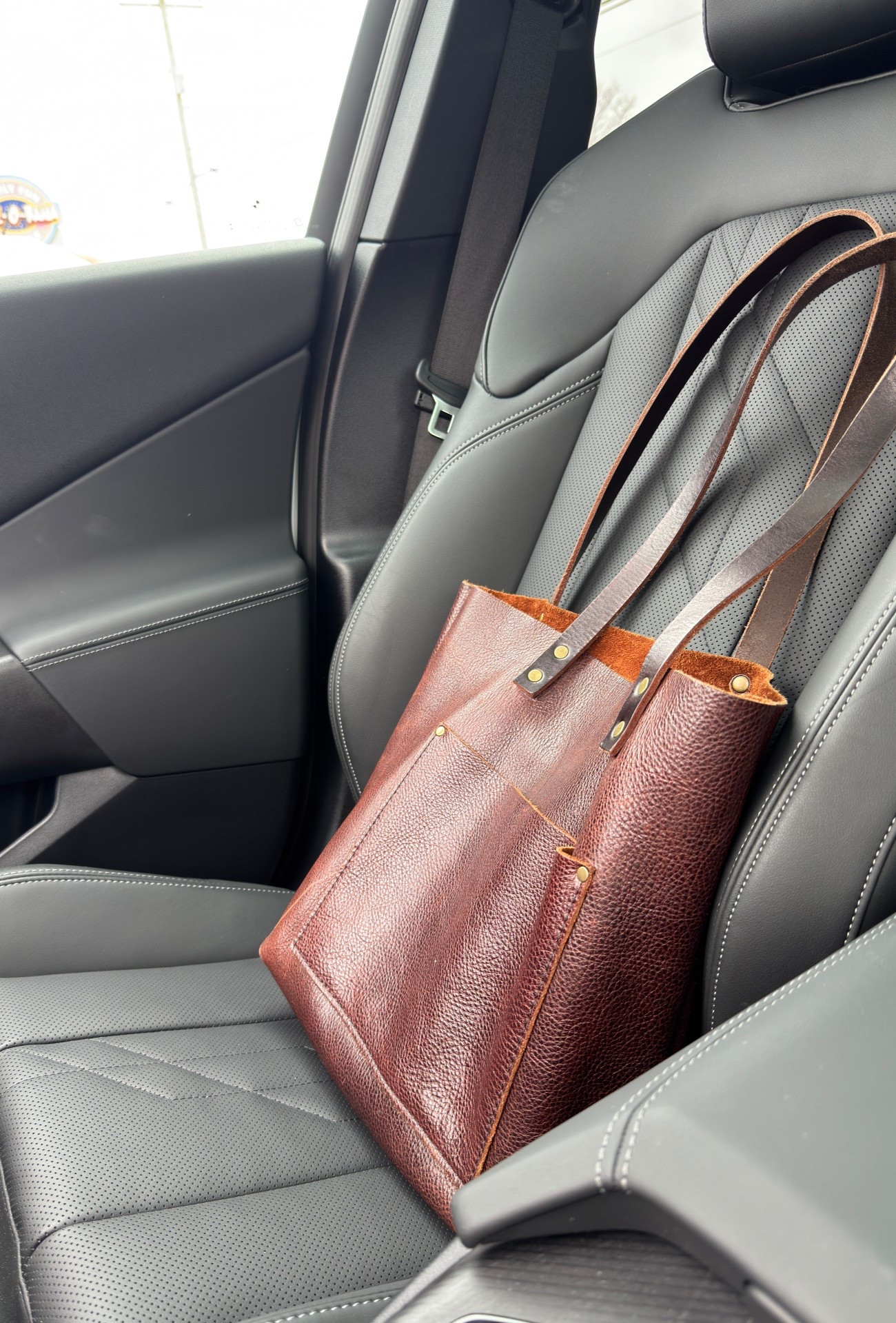 Loving having this tote by my side! 

Portland leather company | leather tote bag | brown tote 

#LTKootd