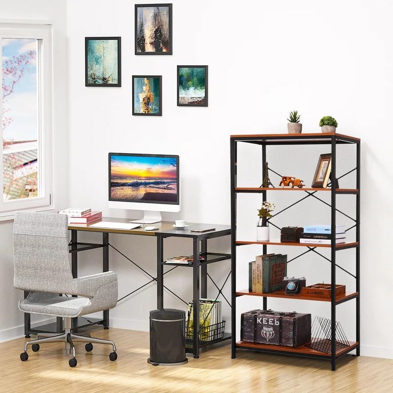 Crum Steel Etagere Bookcase | Wayfair North America