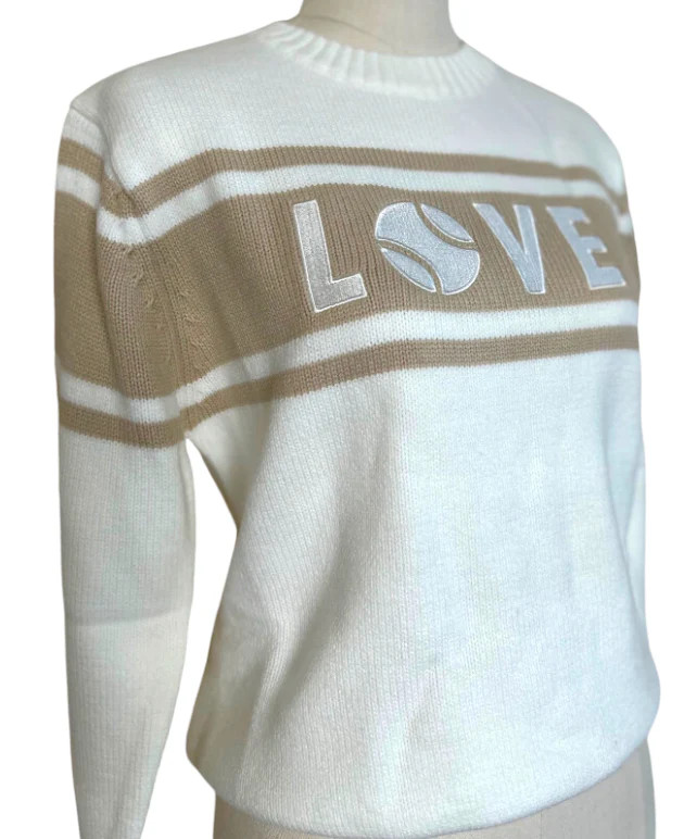 LOVE Sweater - Camel & Off White | Runway Athletics
