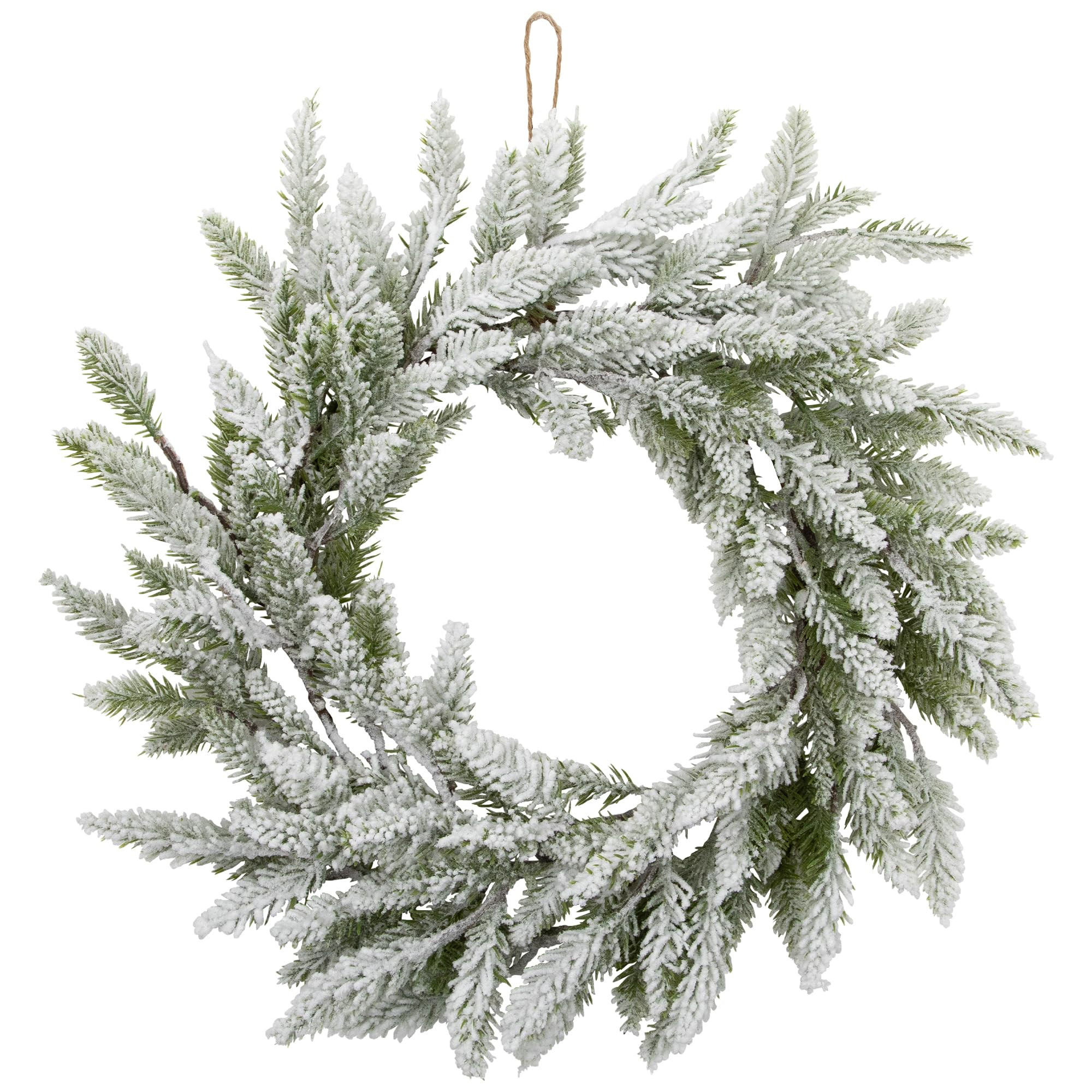 Northlight Heavily Flocked Pine Artificial Christmas Wreath - 16" - Unlit | Amazon (US)
