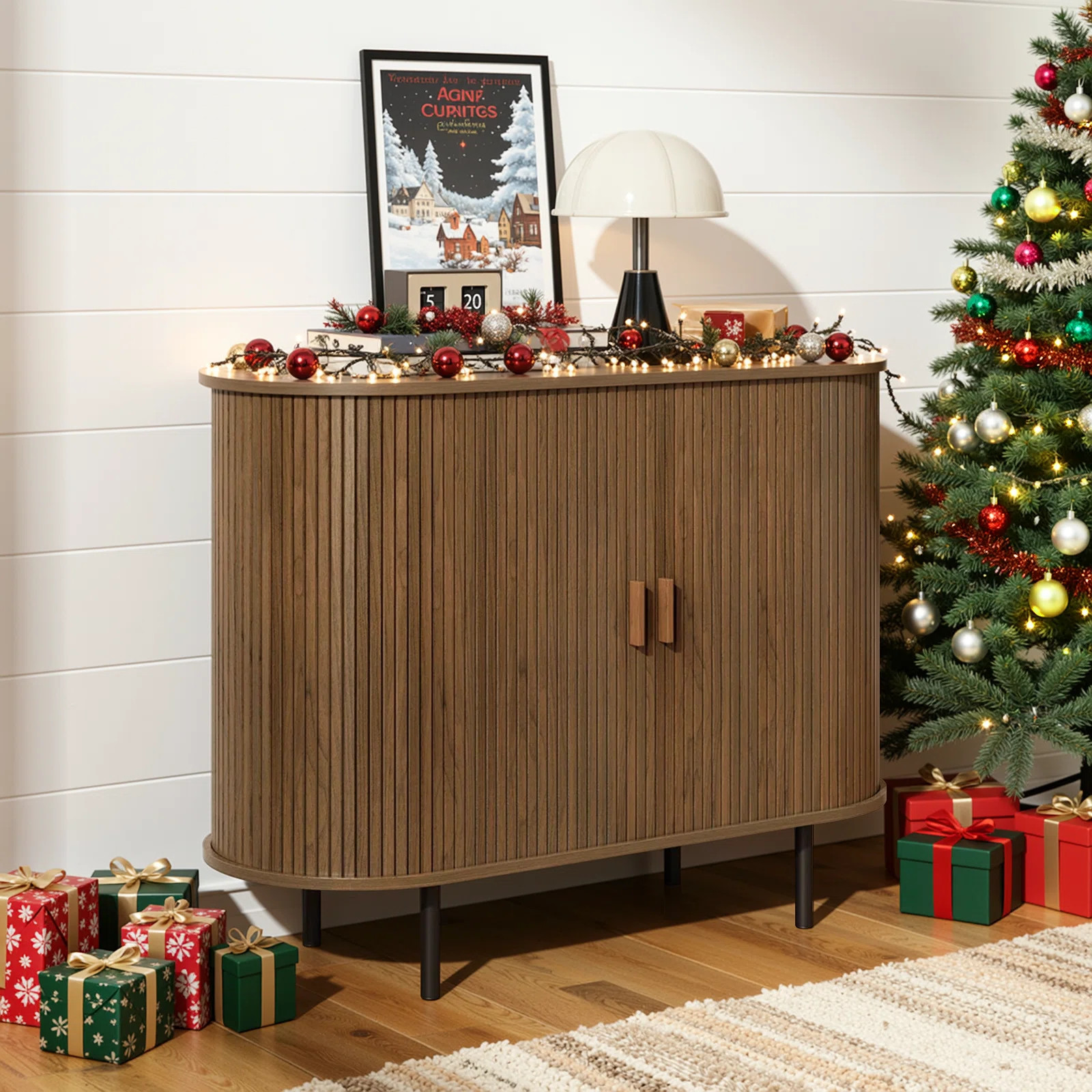 Sideboard Storage Cabinet With Doors And Shelves - Credenza Storage Cabinet For Office, Bedroom S... | Wayfair North America