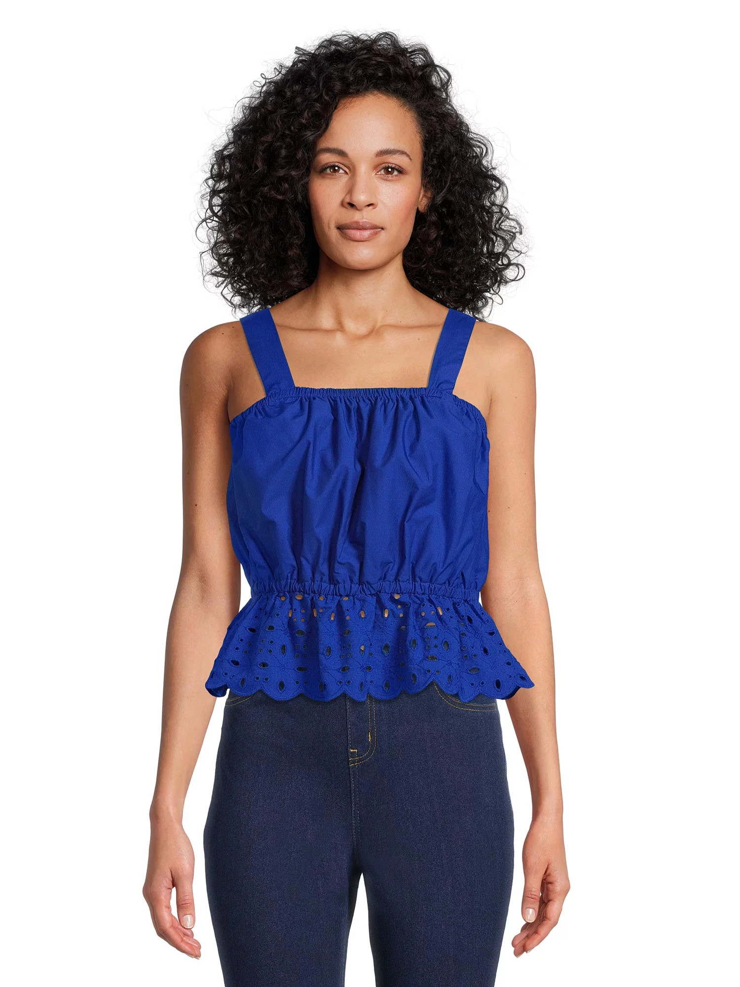 The Get Women's Sleeveless Eyelet Peplum Top | Walmart (US)
