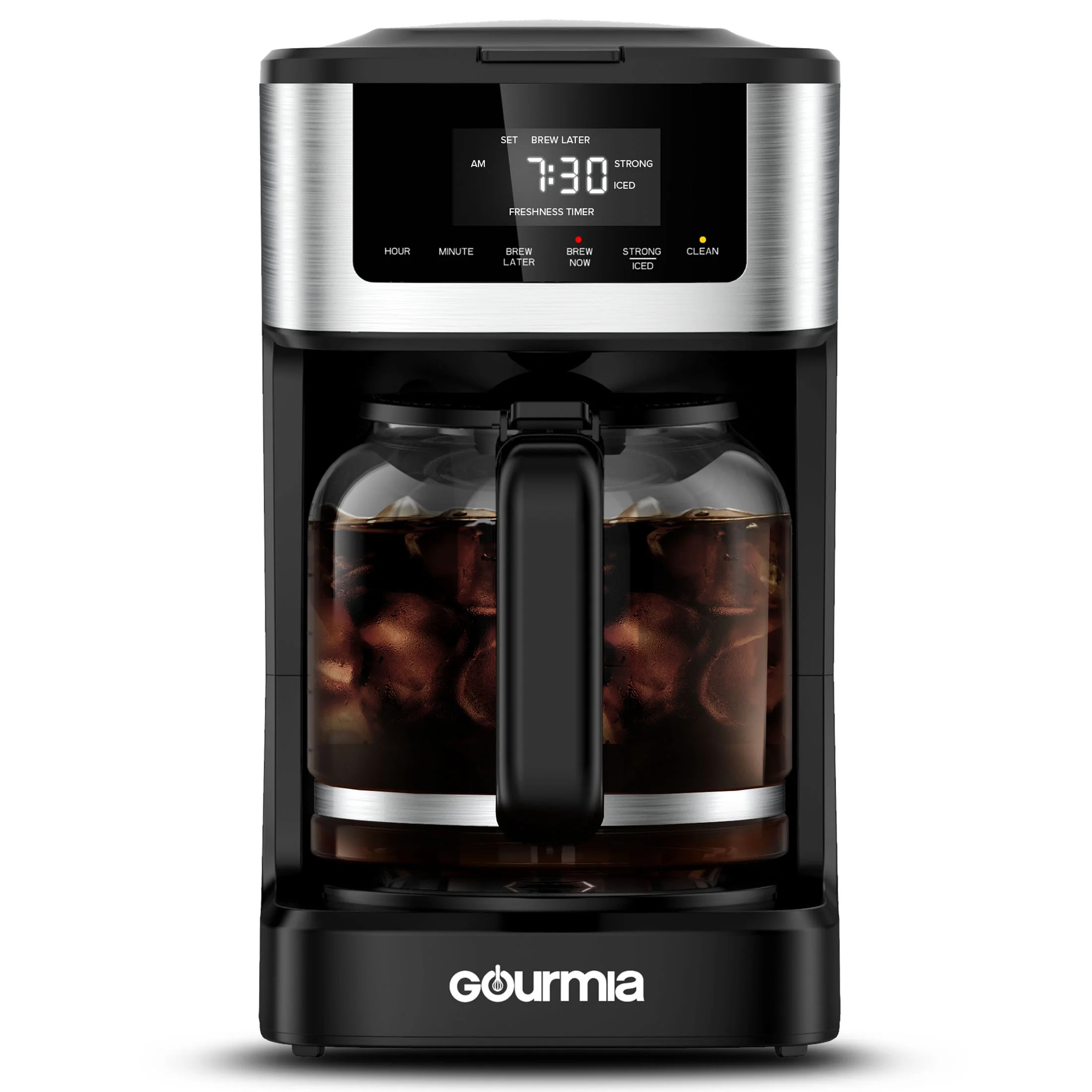Gourmia Programmable 12-Cup Hot & Iced Coffee Maker, Stainless Steel | Walmart (US)