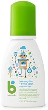 Babyganics Foaming Dish & Bottle Soap for Travel, Fragrance Free, Packaging May Vary, 3.38 Fl Oz ... | Amazon (US)