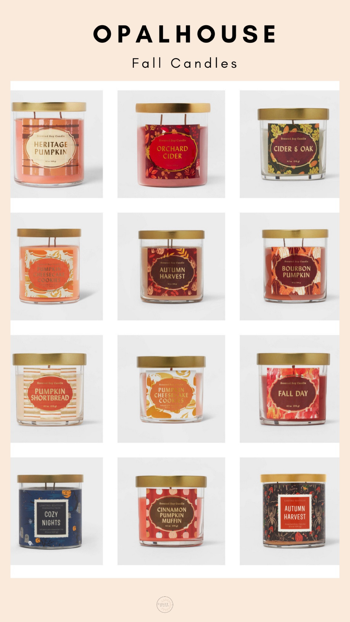 OpalHouse  Target Fall
 Home Scented 3 Wick Candles #target #homedesign #budgethome #fallcandles #fallhome #fallfinds #fallhomedecor #scentedcandles

#LTKSeasonal #LTKfamily #LTKhome