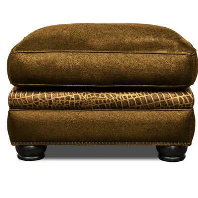 Bethesda 30" Wide Genuine Leather Rectangle Standard Ottoman | Wayfair North America