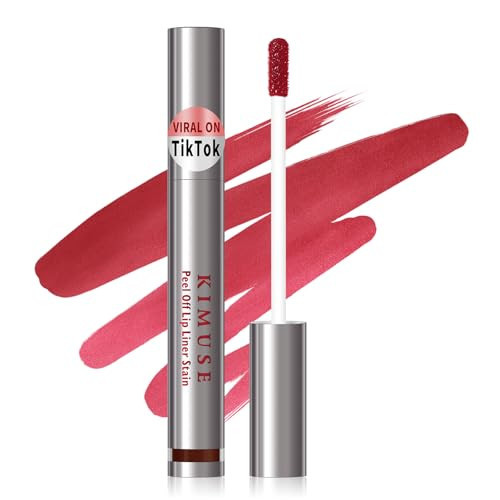 KIMUSE Peel Off Lip Liner Stain, Long Lasting Lip Tint Stain, Waterproof, Transfer-Proof, Highly Pigmented Color Lip Stain Liner, Matte Finish | Amazon (US)