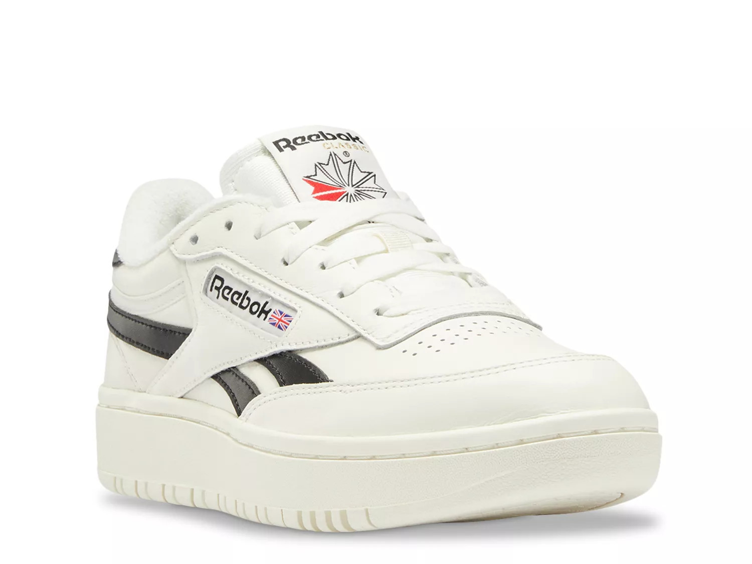 Reebok Club C Double Sneaker | Women's | White/Black | Size 11 | Sneakers | DSW