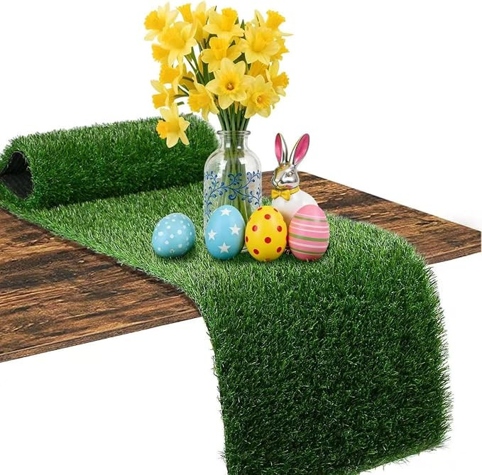 XLX TURF Green Artificial Grass Table Runner for Easter Golf Party Decorations - 12 x 36 Inches S... | Amazon (US)