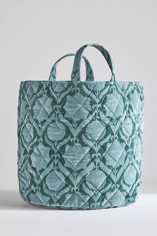 Temi Cotton Velvet Basket | Anthropologie (US)