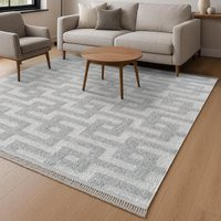 Light Gray Area Rug Modern Design Woven Durable Soft Rug, Custom Size Available, Carpet For Living Room Bedroom Dining Home Decor | Etsy (US)